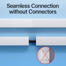 墙壁电线隐藏器，适用于一根电线，62.8 英寸电线盖，适用于墙壁上的电线，易于安装的墙壁电缆盖，白色电缆槽隐藏电线，墙壁电缆隐藏器电线管理，4X 长 15.7 英寸，宽 0.6 英寸，高 0.4 英寸 - 常規 - 查看 8