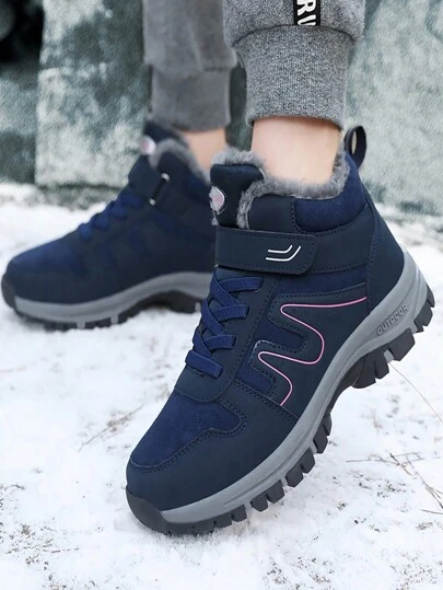 Women's High-Top Thermal Lined Winter Shoes Winter Warm Casual Snow Boots Outdoor Sports Non-Slip Shoes