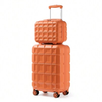 2 Piece Lightweight Hard Case ABS Luggage Set With TSA Lock And Spinner Wheels Includes 20 Inch Cabin Carry-On Suitcase And 13 Inch Vanity Case Travel Hand Luggage Suitcase Set Travel Suitcase Suitcases Suit Case Durable Travel Luggage Carry On