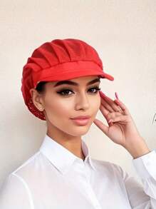 Gorra ajustable de trabajador de fábrica de alimentos, gorro de chef elástico antipolvo, apta para cocina, restaurante, catering, taller y bufé - material de tela, protectora e higiénica para trabajadores