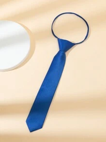 1 件 32 厘米可调节纯色窄领带，适合儿童、学生、表演、搭配西装、正装衬衫的日常配饰 - 彩色 - 查看 5