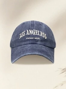 Gorra de béisbol con bordado de letras Los Ángeles, con parte superior profunda y parte superior dura, sensación retro americana de alta calidad. Sombrero de sol - A - Ver 4
