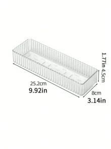 1 件装透明桌面化妆品收纳盒适用于女士梳妆台、化妆刷、口红、眼影和护肤品展示和存储、多功能抽屉式盒子，内置隔板，适用于家庭、抽屉/桌面化妆品收纳盒、透明梳妆台收纳盒、防掉落多隔层珠宝和小物件收纳、精致收纳盒 - 無色 - 查看 15