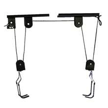 YUNRUX Bicycle Lift 132lbs/60kg, Bicycle Suspension Ceiling Bike Hoist, Ceiling Mounting Pulley System Bike Bicycle Holder Ceiling Mount, Bicycle Suspension Wall Bicycle Assembly Stand For Garage, Basement - Black - View 4