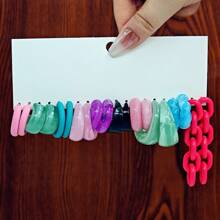 Set de cercei cu lanț lung, 10-40 de perechi, din foi de rășină acrilică, în formă de C