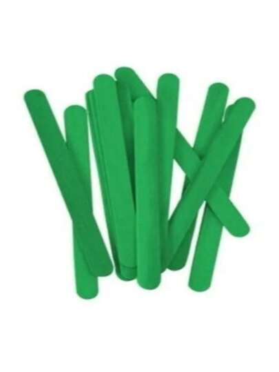 Palitos de Picolé Coloridos Verdes Artesanato,