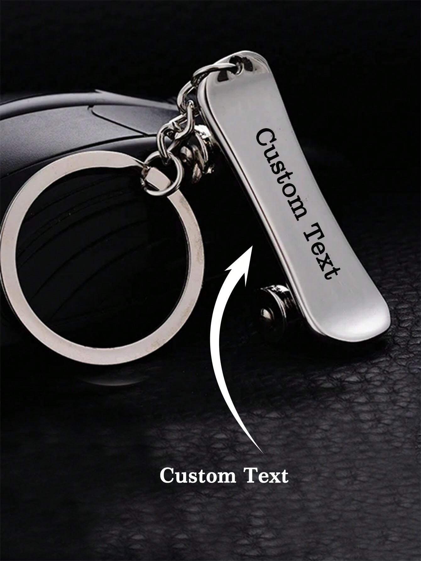 Personalized Keychain Customized With English Letter Name Mini Metal