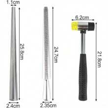 Ring Size Measuring Tool Metal Measuring Ring Group Finger Size Measuring Rod For Making Rings And Jewelry - White - View 3