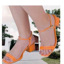 Women Heeled Sandals - 橘色 - 查看 2