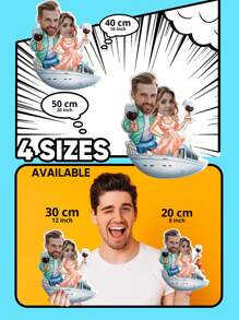 1pc Personalized Shaped Pillow Interesting Couple Gift Idea Funny Couple Gift With Photo Custom Photo Pillow Flower Heart Pillow With Text Valentine's Day Gifts Unique Gift For Father's Day, For Graduation, For Weddings, For Christmas, For Housewarming Sofa, Bed, Car, Bedroom, Living Room, Tea Room