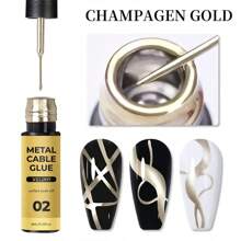 XEIJAYI 1Pc 5Ml Gold Nail Art Line Polish Gel Semi Permanent Uv/Led Paint Nails Drawing Polish Diy Painting Varnish Liner Gel Tool Gift For Women