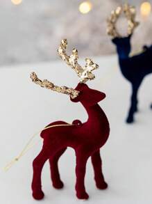 1pc Christmas Reindeer Decoration Ornament, Tree Decor Hanging Pendant, Home Tabletop Decoration, Christmas Holiday Decor,Christmas - Multicolor - View 8