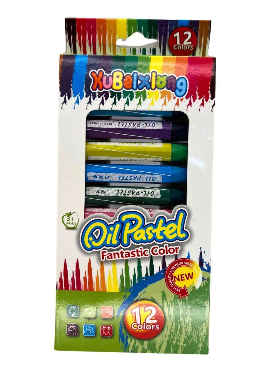 Tesouro direto Import Giz de cera cores fortes e alegres - Gengibre - Visão 1