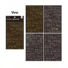 4 tờ/gói Memo Series Miếng dán phẳng, Vật liệu trang trí nhật ký, Đế dán kèm văn bản tiếng Anh - Nhiều màu - Xem 13