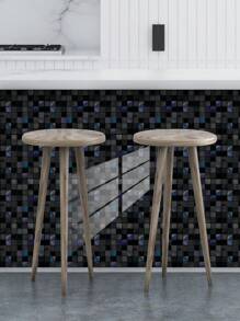 10pcs Geometric Grid Floral Pattern Printed PVC Faux Ceramic Tile Home Decor Wall Stickers, DIY Peel And Stick Wallpaper For Kitchen, Bathroom, Living Room, Waterproof, Removable,Renovation Stickers Peel Wall Panels,Wall Paper, Wallpapers,Spring Decoration Items Refesh Your Home,Rama Decoration Stickers