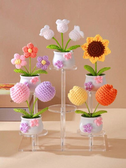 1 Stück, handgefertigte gestrickte Sonnenblume im Topf als DIY-Pflanze, gestrickte Pflanzen für Autodashboard-Deko, Tisch-Deko und Heim-Deko. Fertiges Produkt, handgewoben Lilien-Topfpflanze als Heimdekoration, gestrickte Simulationsblumen Sonnenblumenstrauß Geschenk (handgefertigt, es können Unterschiede auftreten) Künstliche Pflanzen, Raumdekoration, Herbstdekoration, Künstliche Blumen, Pflanzen, Garten, Herbstdekoration, Tischgestecke, Valentinstag, Geschenk