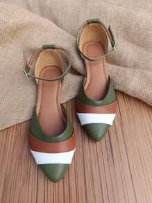 Women Flat Sandals - Army Green - View 3