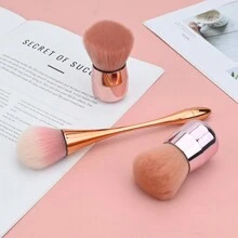 Set de 3 piezas de brochas de maquillaje, Set de brochas multifuncionales para polvos de uñas y maquillaje, fibra artificial suave
