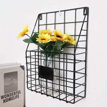 Wall-Mounted Magazine Rack 30 * 25 * 10CM Metal Magazine Newspaper Holder Rack File Simple Newspaper Basket,Magazine Rack For Door(Black) - Black - View 9