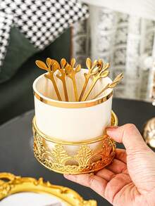 1set Stainless Steel Dessert & Coffee Spoons, 6pcs - Multicolor - View 11