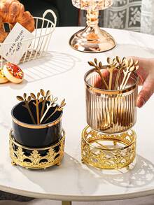 1set Stainless Steel Dessert & Coffee Spoons, 6pcs - Multicolor - View 4