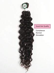 6PCS Curly Hair Synthetic Braided Hair Braided Bunches Natural Hair Bunches Extend Natural Black Synthetic Wigs And Women's Hair Waves 6 Bunches For Daily Wear - Black - View 5