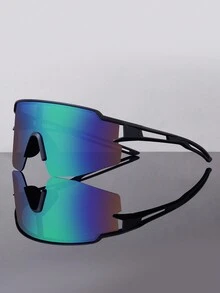 Gafas de moda para hombres con lentes de color electrochapado, marcos grandes, lentes de colores, adecuados para uso unisex en fiestas, vacaciones, deportes al aire libre, fotografía, Halloween, etc. - multicolor - Ver 1