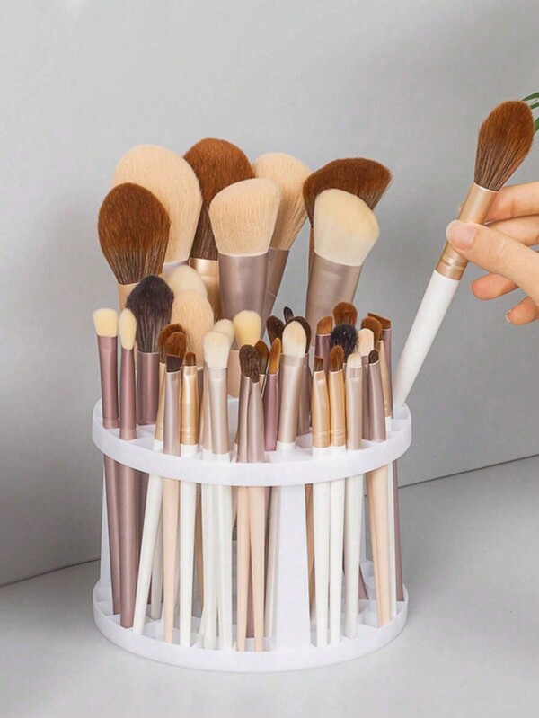 1 pieza Organizador de brochas de maquillaje, para lápiz de cejas, delineador, brochas de maquillaje y cepillo de uñas, apto para cómoda, tocador de baño, colección de playa, colección de baño, colección de dormitorio, gran capacidad