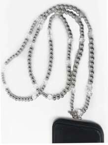 Women's Cell Phone Lanyard Gold Chain With Special End 63cm Bag Strap - 銀色 - 查看 3