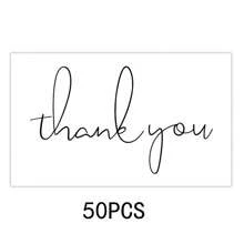 TYFYO 50pcs/Pack Thank You For Supporting My Business Cards, 6 Styles-2" X 3.5" Small Customer Appreciation Card For Shop, Online Retailers, Business Supplies And Local Storese, Back To School Valentine Day - White - View 19