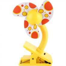 Soft Blade Fan Portable Clip-On Free Standing Adjustable USB Mini Fans With Flexible Neck Desktop Fixed Fan - Yellow - View 2