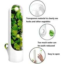 Herb Saver For Refrigerator, Herb Saver Pod, Vegetable Preservation Bottle, Fresh Herb Keeper For Cilantro, Mint, Parsley, Asparagus, Keeps Greens Fresh For 2-3 Weeks