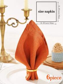 1/6pcs Linen Napkins, Soft & Smooth Linen Napkins, Can Be Folded Into Crown, Opera Fan, Triangle, Rose, French Pleats, Wine Glass Ear Shapes, Suitable For Room Decor, Dining Table Decor, Home Decor, Suitable For Festivals, Parties, Birthdays, Weddings And Dinners
