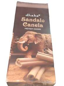 Caja con 6 hexagonales incienso marca Dhaka, aroma sándalo canela alivia el stress y atrae la prosperidad - Café integral - Ver 1