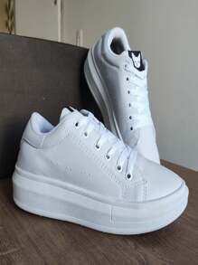 Men's Casual Sneakers Black Sporty Stylish Comfortable Men's Fashion - trắng - Xem 3