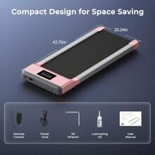 Treadmill Quiet Under Desk Treadmill For Home Use Remote Control & App-Enabled No Assembly Required Fitness Data RecordingTreadmill Desk Max 159 Kg App Control Walking Pad With AI Accompaniment - 美規B型插(110-127V) - 查看 2