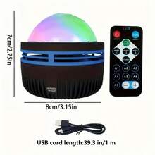 1 件 USB 供电多功能星空投影书灯带遥控器，房间氛围灯 - 多彩色 - 查看 3