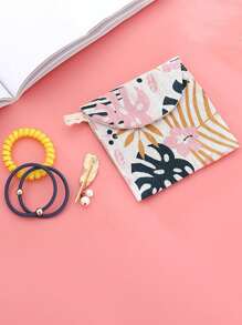 1pc Cosmetic Bag Makeup Bag Sanitary Napkin Storage Bag With Large Capacity And Portable Design College Dorm Essentials Travel Essentials Small Tampons Organizer For Women Student Girl Coin Purse Cable Bag Waterproof Storage Bag For Back To School Travel Home University Camping Outdoor Vacation