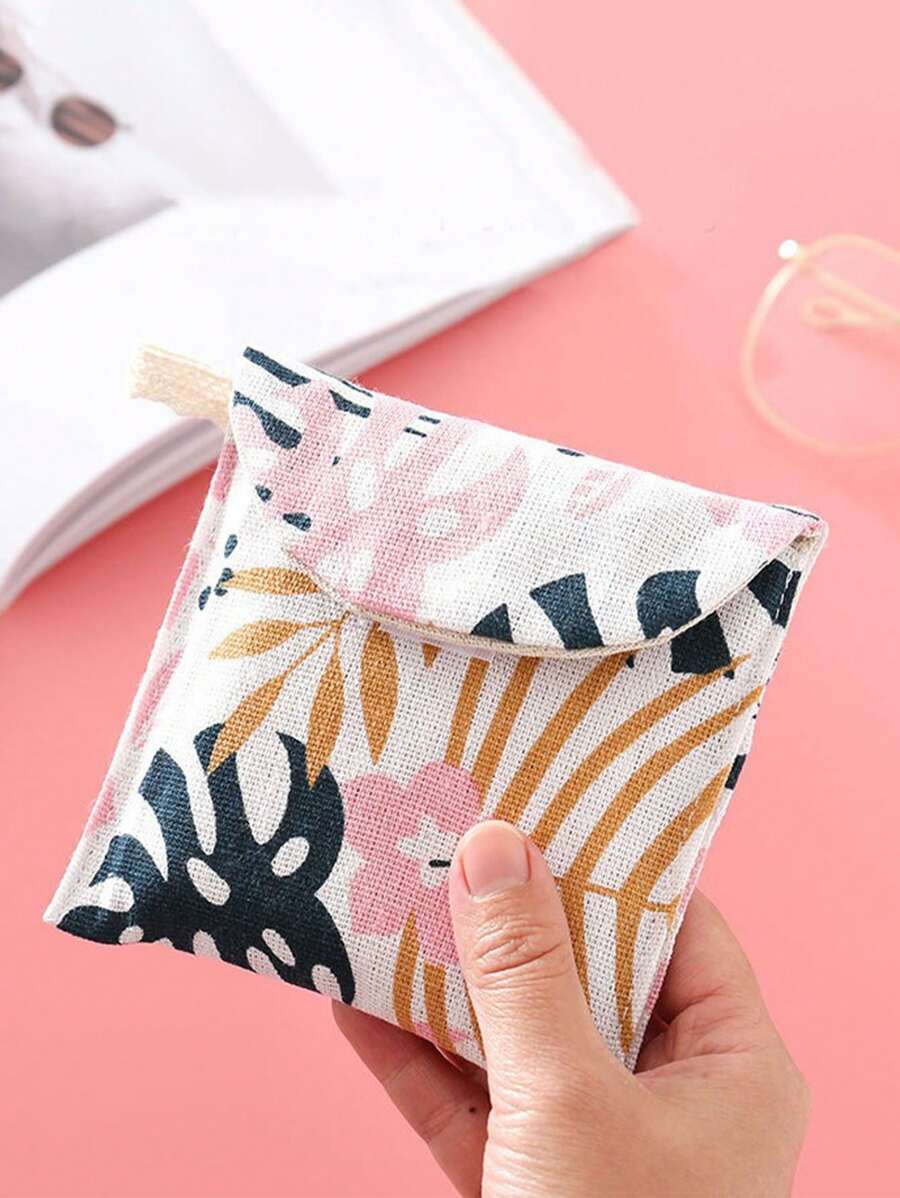 1pc Cosmetic Bag Makeup Bag Sanitary Napkin Storage Bag With Large Capacity And Portable Design College Dorm Essentials Travel Essentials Small Tampons Organizer For Women Student Girl Coin Purse Cable Bag Waterproof Storage Bag For Back To School Travel Home University Camping Outdoor Vacation