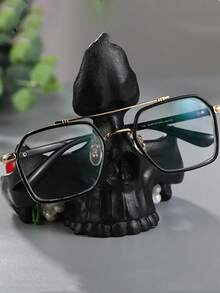 1 khung xương, khung xương Gothic, khung tượng xương, đồ thủ công trang trí để bàn, thích hợp cho gia đình, văn phòng, trang trí phòng, sinh nhật, Halloween, khung kính sáng tạo, đồ trang trí tượng bằng nhựa, giá đỡ trưng bày kính râm, thích hợp cho gia đình, văn phòng, bàn làm việc, tủ đầu giường, móc chìa khóa, tượng nhựa - Nhiều màu - Xem 4
