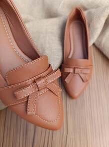 Women's Black Comfortable Flat Loafers - Lạc đà - Xem 1