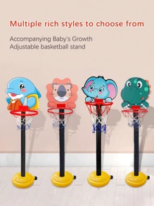 Cartoon Elephant & Lion Basketball Board, Hanging Type Portable Kids Indoor & Outdoor Sports Play Toy Basketball Board, No-Drills Gift For Children's Birthday