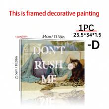 1 tấm áp phích vải bạt, nghệ thuật hiện đại, áp phích và tranh in chân dung nghệ thuật Don't Rush Me Altered, món quà lý tưởng cho hành lang phòng ngủ phòng khách, nghệ thuật treo tường, trang trí tường, trang trí mùa thu, trang trí tường, trang trí phòng, không có khung, áp phích cho phòng, đồ trang trí phòng, trang trí nhà cửa, trang trí phòng thẩm mỹ, trang trí phương Tây, trang trí văn phòng - Nhiều màu - Xem 28