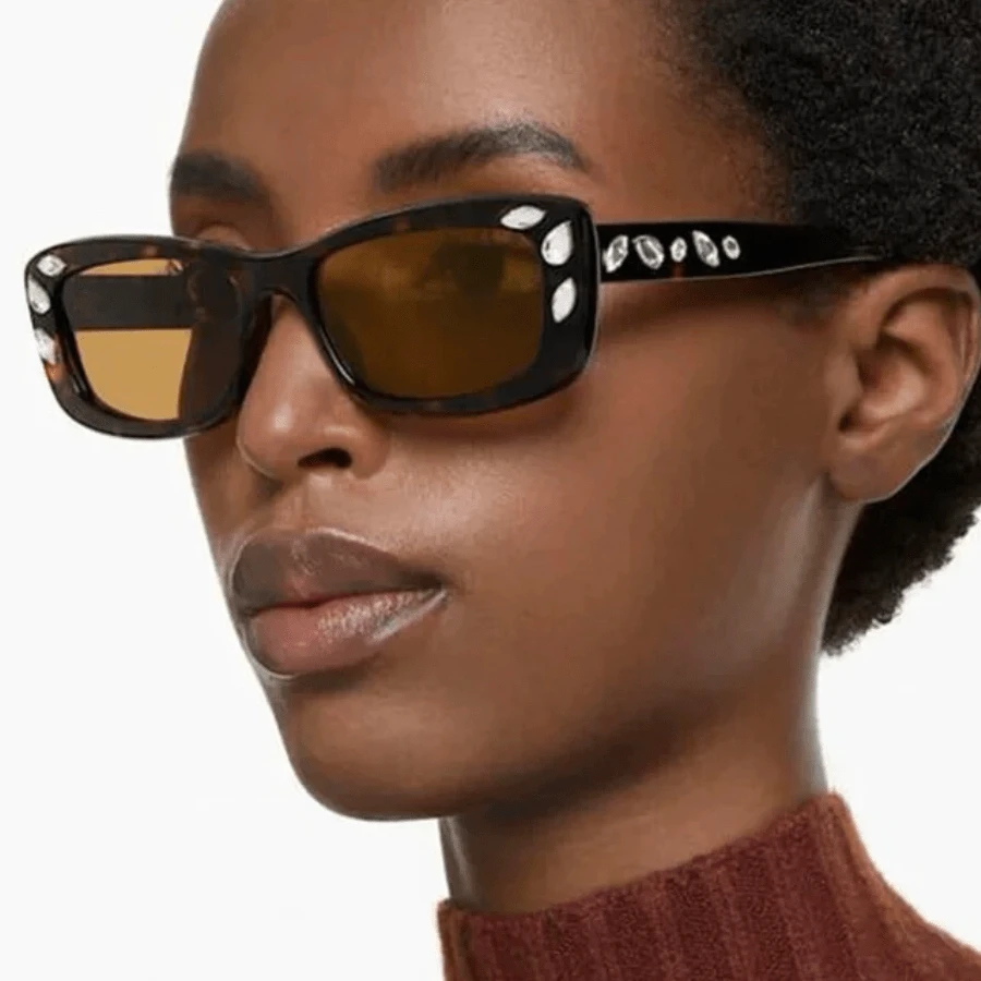 Women's Street Sunglasses UV400 Resistant - 黑色 - 查看 1