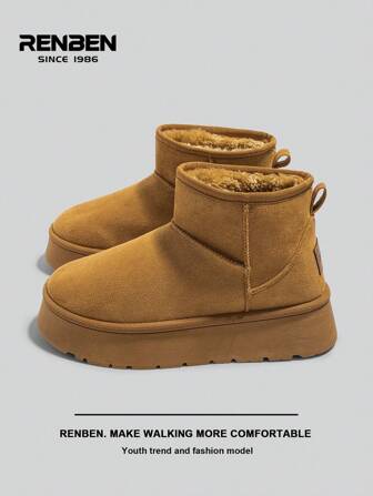 RENBEN 1 Pair Women's 2024 Winter New Thick Bottom Snow Boots With Thermal Lined