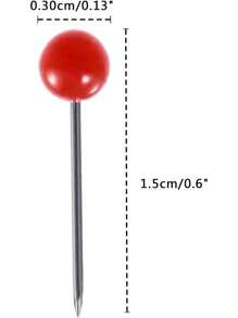 Finego 500/1000 Chiếc Ghim Đẩy Nhiều Màu Ghim Bản Đồ Đinh Đầu Tròn Bằng Nhựa Có Đầu Thép Cho Bảng Thông Báo Đánh Dấu Vải, 10 Màu Sắc Khác Nhau, Trang Trí Giáng Sinh Trở Lại Trường Học, Trở Lại Trường Học, Đồ Dùng Học Tập - Nhiều màu - Xem 2