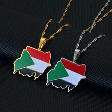 1pc Republic Of The  Map And Cities Pendant Necklace North  Jewelry - Multicolor - View 2