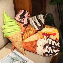 20cm/50cm Simulated Ice Cream Cone Plush Toy Pillow, 8 Styles Available, Perfect Birthday Gift, New Year Gift, Party Gift And Room Decoration For Children (Due To Mass Production Of Fabrics, There Will Be Some Slight Color Differences, The Actual Product Is Close To The Promotional Picture)
