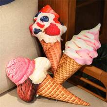 20cm/50cm Simulated Ice Cream Cone Plush Toy Pillow, 8 Styles Available, Perfect Birthday Gift, New Year Gift, Party Gift And Room Decoration For Children (Due To Mass Production Of Fabrics, There Will Be Some Slight Color Differences, The Actual Product Is Close To The Promotional Picture)