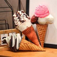 20cm/50cm Simulated Ice Cream Cone Plush Toy Pillow, 8 Styles Available, Perfect Birthday Gift, New Year Gift, Party Gift And Room Decoration For Children (Due To Mass Production Of Fabrics, There Will Be Some Slight Color Differences, The Actual Product Is Close To The Promotional Picture)